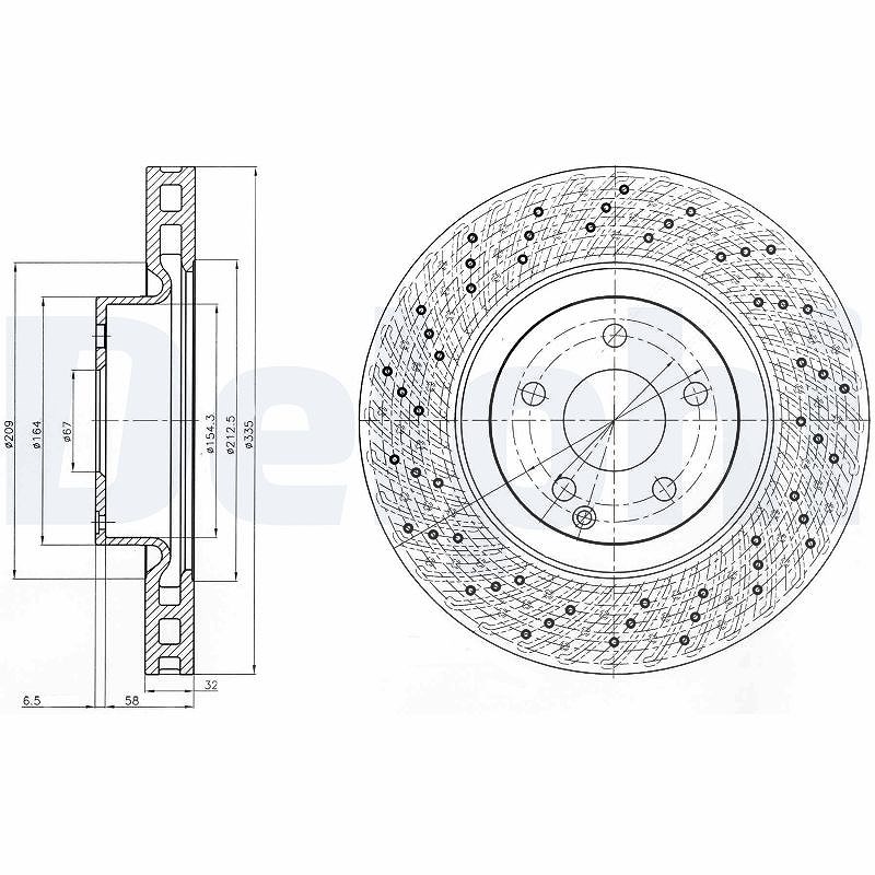 Delphi Bremsscheibe [Hersteller-Nr. BG9093C] für Mercedes-Benz