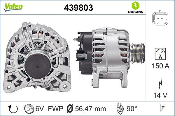 Valeo Generator [Hersteller-Nr. 439803] für Renault, Dacia