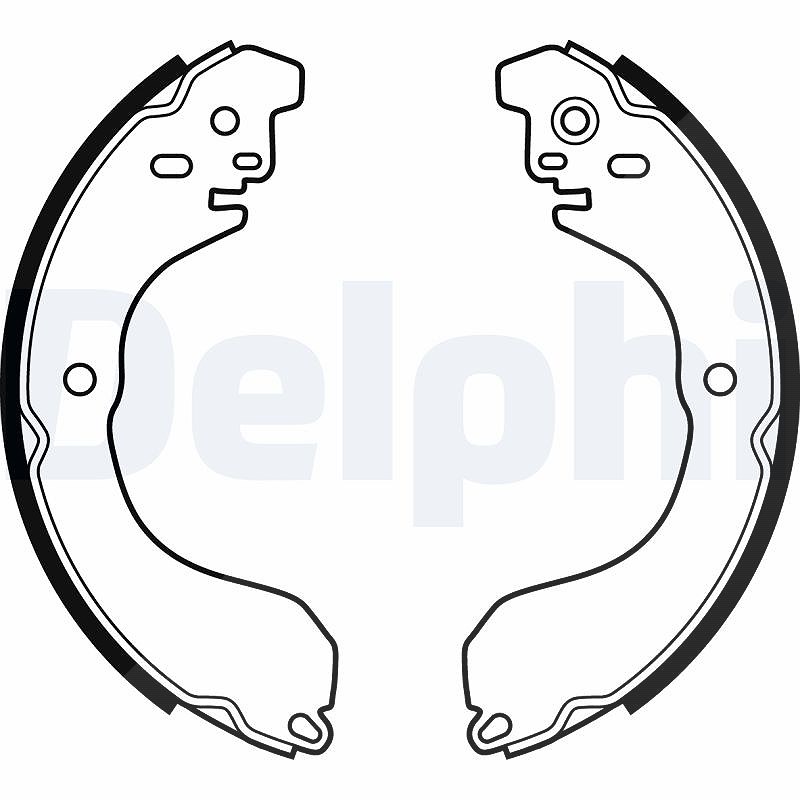 Delphi Bremsbackensatz [Hersteller-Nr. LS2088] für Chrysler, Jeep, Ford, Nissan, Dodge