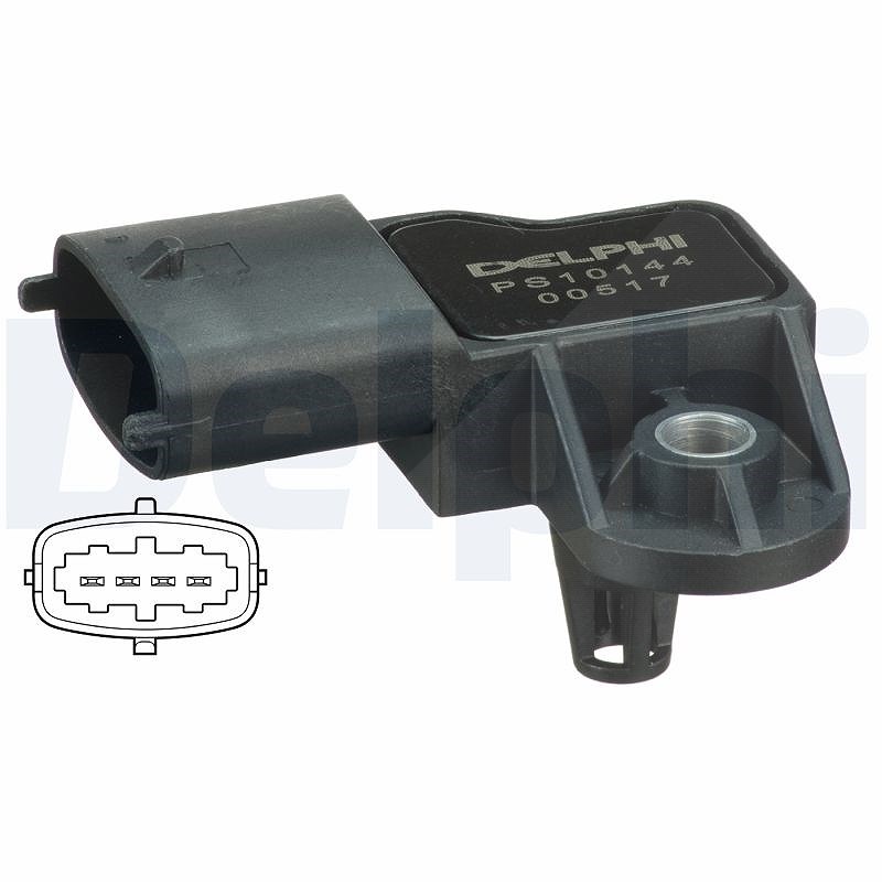 Delphi Sensor, Saugrohrdruck [Hersteller-Nr. PS10144] für Alfa Romeo, Chevrolet, Opel, Abarth, Ac, Jeep, Ford, Saab, Vauxhall, Fiat, Lancia, Iveco