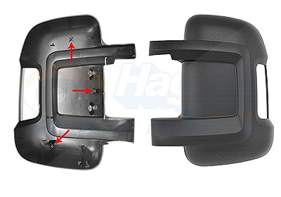 Van Wezel Abdeckung, Außenspiegel [Hersteller-Nr. 1651841] für Peugeot, Fiat, Citroën, Opel
