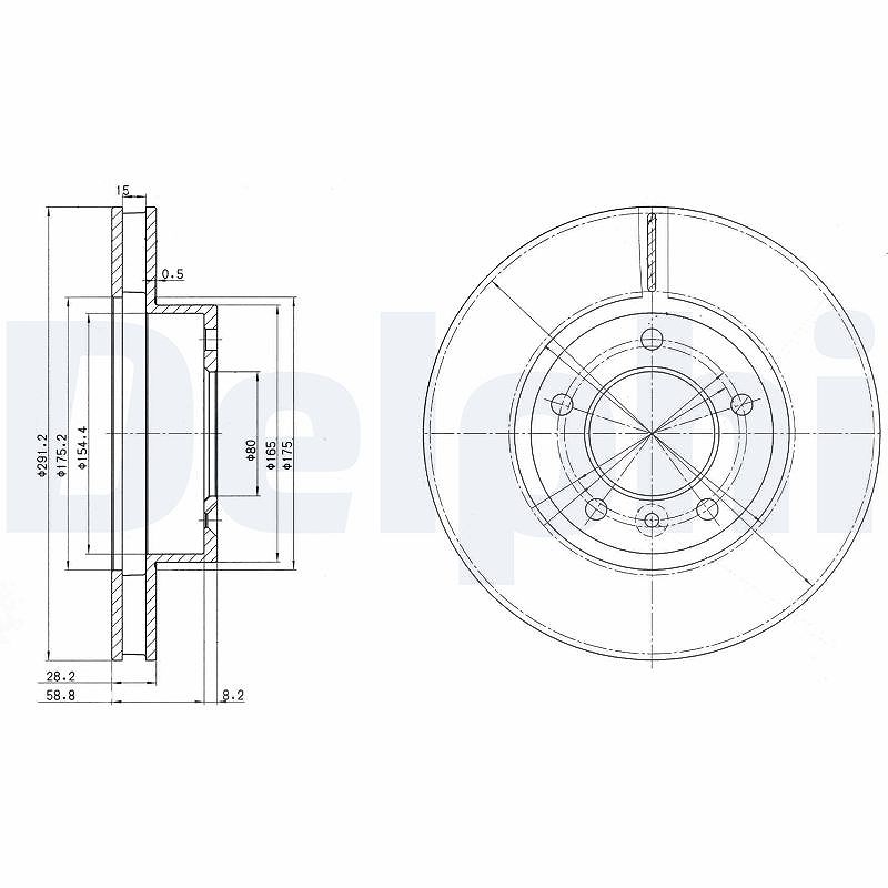 Delphi Bremsscheibe [Hersteller-Nr. BG2613] für Daimler, Jaguar