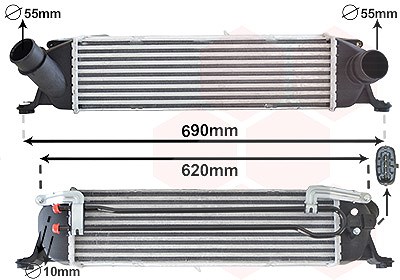 Van Wezel Ladeluftkühler [Hersteller-Nr. 82014705] für Hyundai