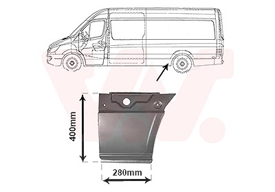 Van Wezel Seitenwand [Hersteller-Nr. 3077141] für Mercedes-Benz, VW