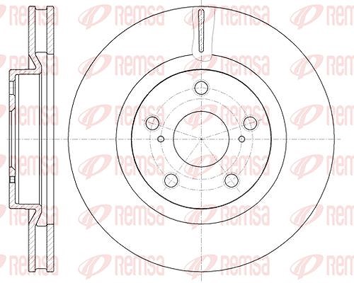 Kawe 1x Bremsscheibe [Hersteller-Nr. 6118910] für Lexus, Toyota