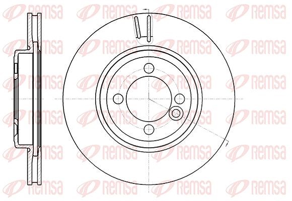 Kawe 1x Bremsscheibe [Hersteller-Nr. 6108110] für Mini