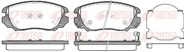 Kawe Bremsbelagsatz, Scheibenbremse [Hersteller-Nr. 138502] für Saab, Vauxhall, Chevrolet, Opel