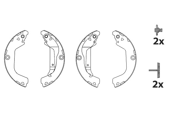 Trw Bremsbackensatz [Hersteller-Nr. GS8828] für Chevrolet