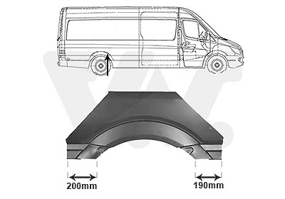 Van Wezel Seitenwand [Hersteller-Nr. 3077146] für Mercedes-Benz, VW
