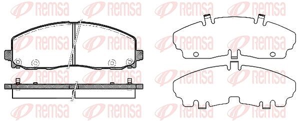 Kawe Bremsbelagsatz, Scheibenbremse [Hersteller-Nr. 148404] für Chrysler, Lancia, VW, Dodge, Fiat