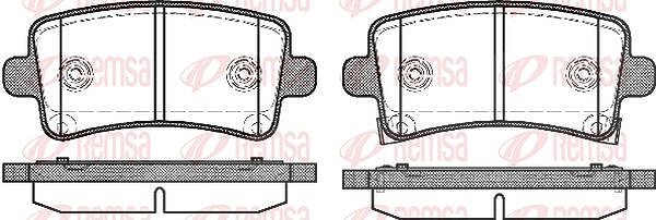 Kawe Bremsbelagsatz, Scheibenbremse [Hersteller-Nr. 138804] für Opel, Chevrolet, Saab, Vauxhall