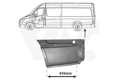 Van Wezel Seitenwand [Hersteller-Nr. 3077143] für VW, Mercedes-Benz