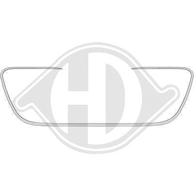 Diederichs Zier-/Schutzleiste, Kühlergitter [Hersteller-Nr. 4244041] für Peugeot