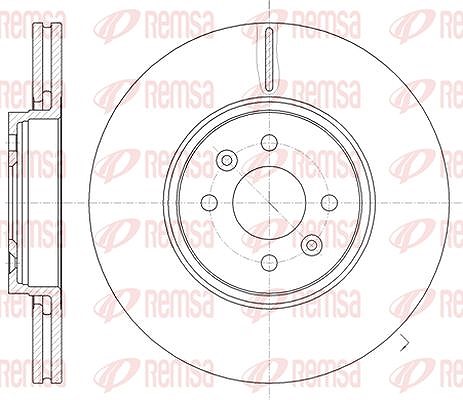 Kawe 1x Bremsscheibe [Hersteller-Nr. 6104910] für Renault
