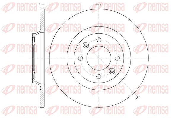 Kawe 1x Bremsscheibe [Hersteller-Nr. 6145700] für Citroën, Ds, Ds (capsa), Peugeot