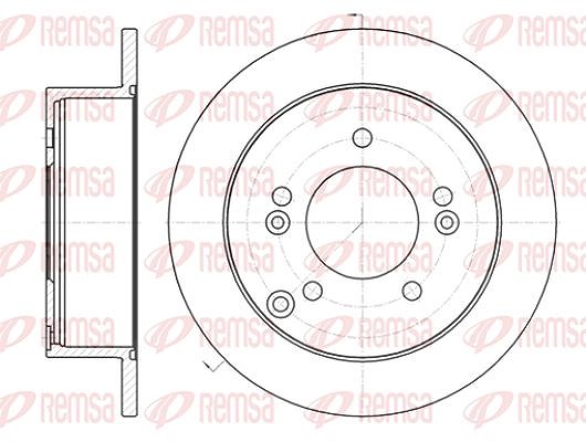 Kawe 1x Bremsscheibe [Hersteller-Nr. 6139900] für Hyundai, Kia