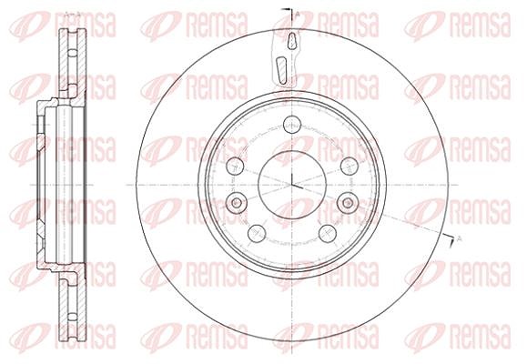 Kawe 1x Bremsscheibe [Hersteller-Nr. 6141110] für Mercedes-Benz, Renault