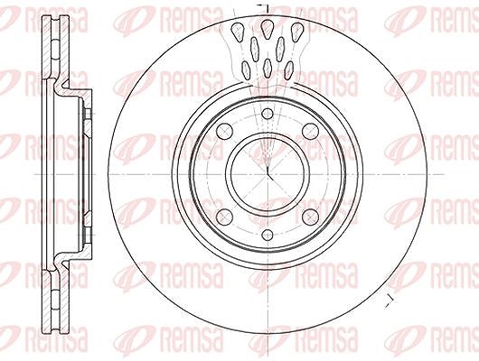 Kawe 1x Bremsscheibe [Hersteller-Nr. 644310] für Lancia, Fiat, Peugeot, Chrysler, Citroën, Alfa Romeo