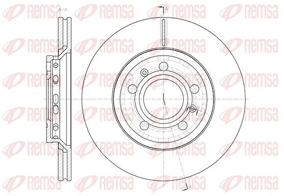 Kawe 1x Bremsscheibe [Hersteller-Nr. 6144710] für VW, Audi