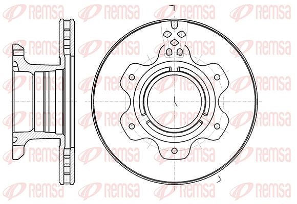 Kawe 1x Bremsscheibe [Hersteller-Nr. 6119110] für Mercedes-Benz