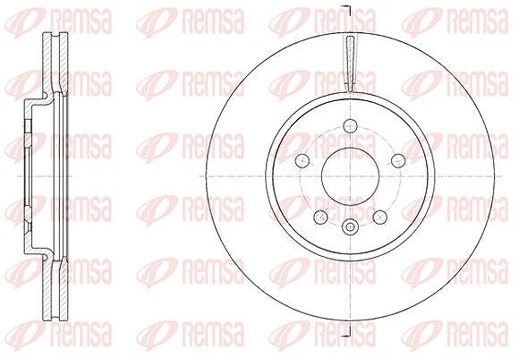 Kawe 1x Bremsscheibe [Hersteller-Nr. 6153410] für Vauxhall, Opel, Chevrolet