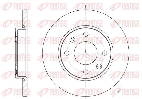Kawe 1x Bremsscheibe [Hersteller-Nr. 653500] für Peugeot, Citroën
