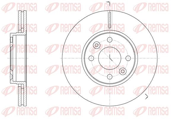 Kawe 1x Bremsscheibe [Hersteller-Nr. 6147410] für Mercedes-Benz, Renault, Dacia