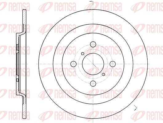 Kawe 1x Bremsscheibe [Hersteller-Nr. 6117300] für Toyota, Daihatsu