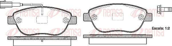 Kawe Bremsbelagsatz, Scheibenbremse [Hersteller-Nr. 085911] für Opel, Abarth, Fiat