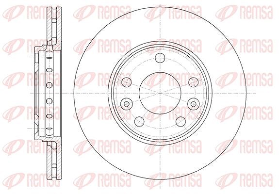 Kawe 1x Bremsscheibe [Hersteller-Nr. 6134610] für Renault, Dacia