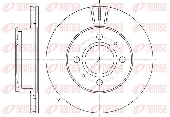 Kawe 1x Bremsscheibe [Hersteller-Nr. 692710] für Hyundai