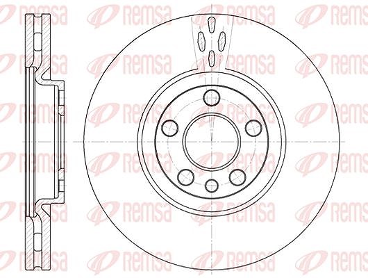 Kawe 1x Bremsscheibe [Hersteller-Nr. 665810] für Peugeot, Lancia, Mercedes-Benz, Citroën, Fiat