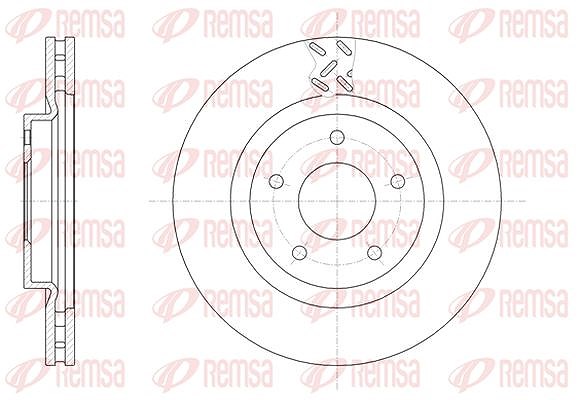 Kawe 1x Bremsscheibe [Hersteller-Nr. 6155310] für Citroën, Peugeot, Jeep, Dodge, Mitsubishi, Chrysler