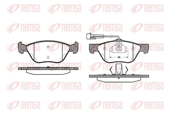 Kawe Bremsbelagsatz, Scheibenbremse [Hersteller-Nr. 058902] für Lancia, Alfa Romeo, Fiat