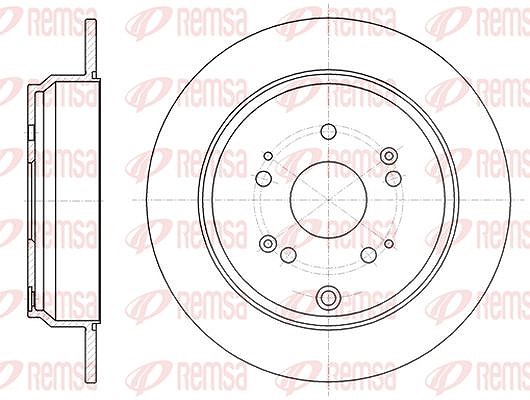 Kawe 1x Bremsscheibe [Hersteller-Nr. 6117400] für Honda, Acura