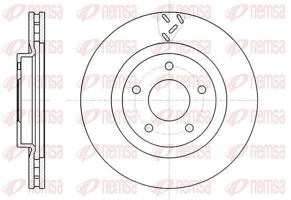 Kawe 1x Bremsscheibe [Hersteller-Nr. 6120010] für Jeep, Mitsubishi, Chrysler, Dodge, Peugeot, Lancia