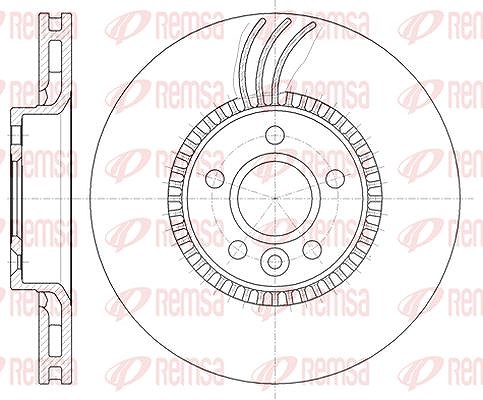 Kawe 1x Bremsscheibe [Hersteller-Nr. 6128010] für Land Rover, Ford, Volvo