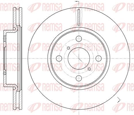 Kawe 1x Bremsscheibe [Hersteller-Nr. 6116910] für Toyota, Daihatsu