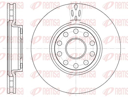 Kawe 1x Bremsscheibe [Hersteller-Nr. 647910] für Alfa Romeo, Lancia