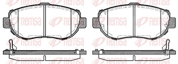 Kawe Bremsbelagsatz, Scheibenbremse [Hersteller-Nr. 045614] für Toyota, Lexus