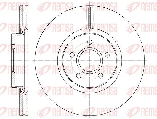 Kawe 1x Bremsscheibe [Hersteller-Nr. 6122310] für Ford, Volvo