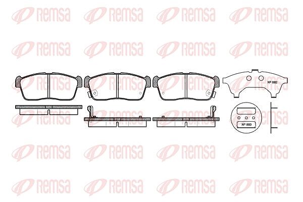 Kawe Bremsbelagsatz, Scheibenbremse [Hersteller-Nr. 072402] für Subaru, Nissan, Daihatsu, Toyota, Suzuki, Mitsubishi