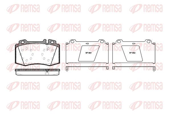 Kawe Bremsbelagsatz, Scheibenbremse [Hersteller-Nr. 076900] für Mercedes-Benz