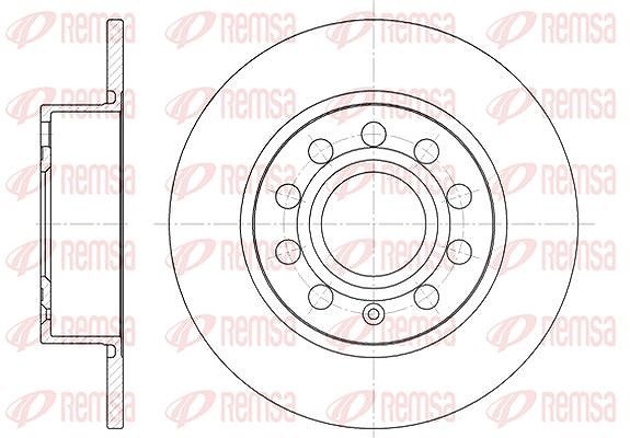 Kawe 1x Bremsscheibe [Hersteller-Nr. 664900] für VW, Mercedes-Benz, Skoda, Seat, Audi