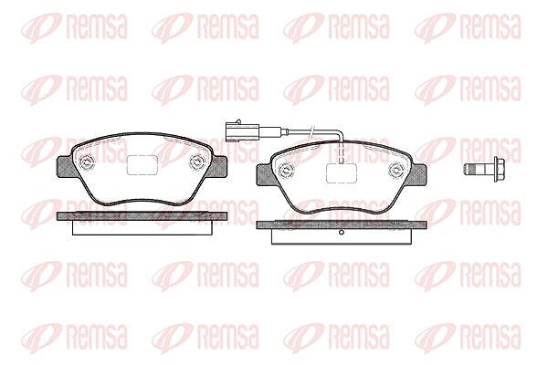 Kawe Bremsbelagsatz, Scheibenbremse [Hersteller-Nr. 085811] für Abarth, Peugeot, Alfa Romeo, Fiat, Lancia, Citroën
