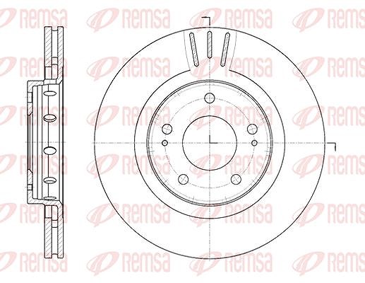 Kawe 1x Bremsscheibe [Hersteller-Nr. 689610] für Mitsubishi, Peugeot, Citroën
