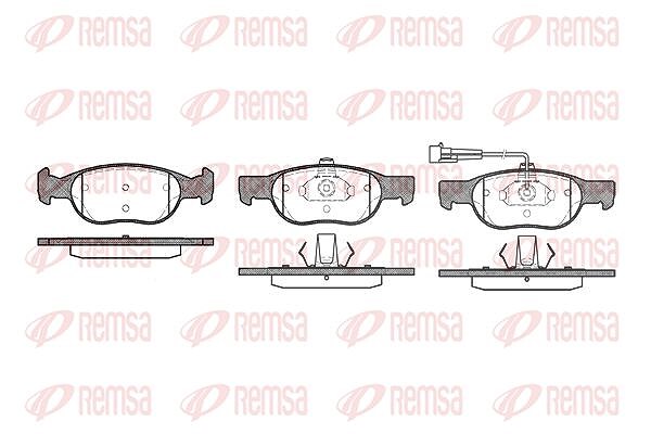 Kawe Bremsbelagsatz, Scheibenbremse [Hersteller-Nr. 058811] für Lancia, Alfa Romeo, Fiat
