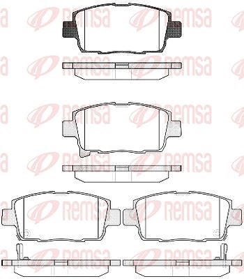 Kawe Bremsbelagsatz, Scheibenbremse [Hersteller-Nr. 097142] für Aston Martin, Lifan, Toyota, Geely