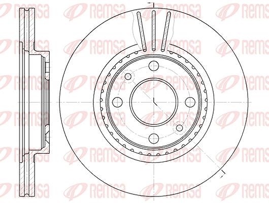 Kawe 1x Bremsscheibe [Hersteller-Nr. 614410] für Dacia, Nissan, Renault, Lada