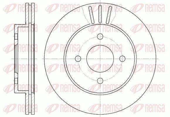Kawe 1x Bremsscheibe [Hersteller-Nr. 676110] für Nissan